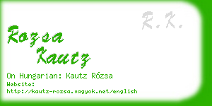 rozsa kautz business card